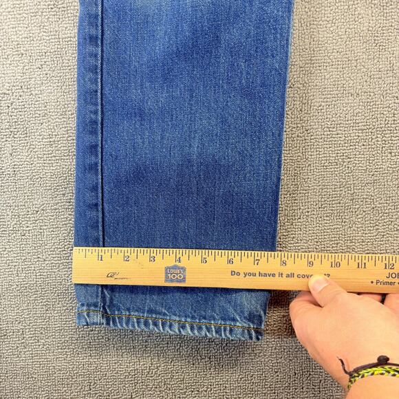 Levis 514 Jeans Mens 30x32 Blue Denim Straight Leg Stretch Mid-Rise Preppy Dark - Picture 6 of 8